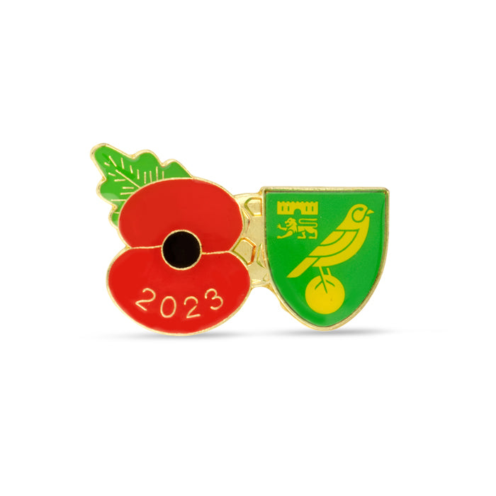 Norwich City Poppy Football Pin 2023