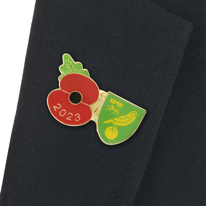 Norwich City Poppy Football Pin 2023