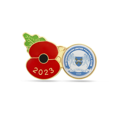 Peterborough United Poppy Football Pin 2023