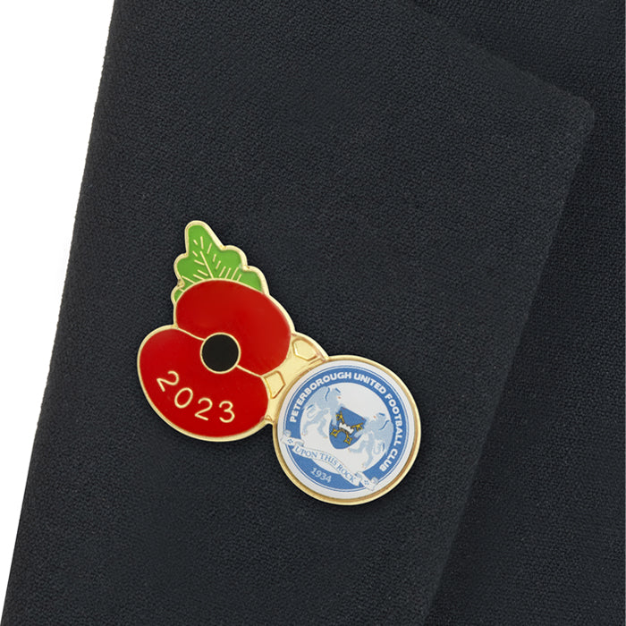 Peterborough United Poppy Football Pin 2023