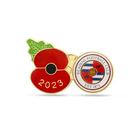 Reading Poppy Football Pin 2023