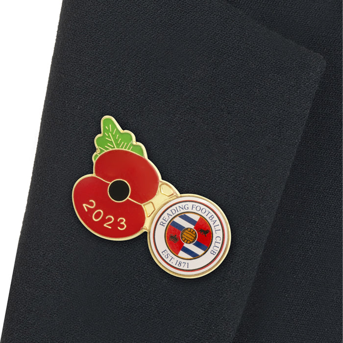 Reading Poppy Football Pin 2023