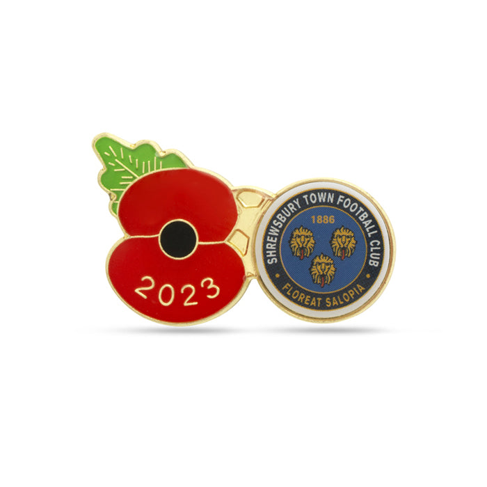 Shrewsbury Town Poppy Football Pin 2023