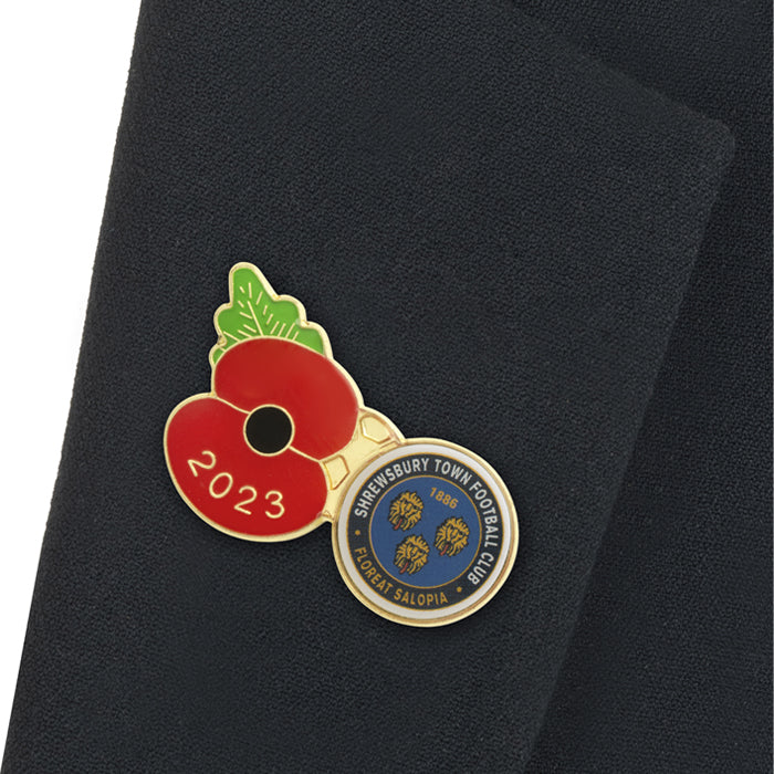 Shrewsbury Town Poppy Football Pin 2023