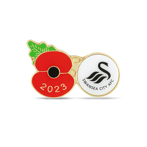 Swansea City Poppy Football Pin 2023