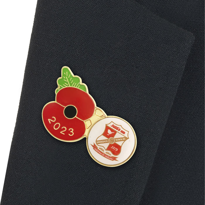 Swindon Town Poppy Football Pin 2023