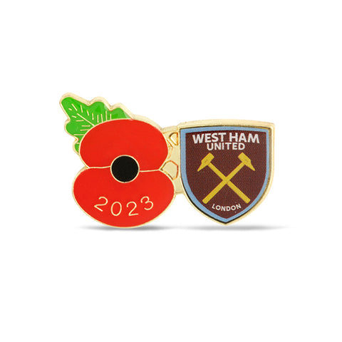 West Ham United Poppy Football Pin 2023