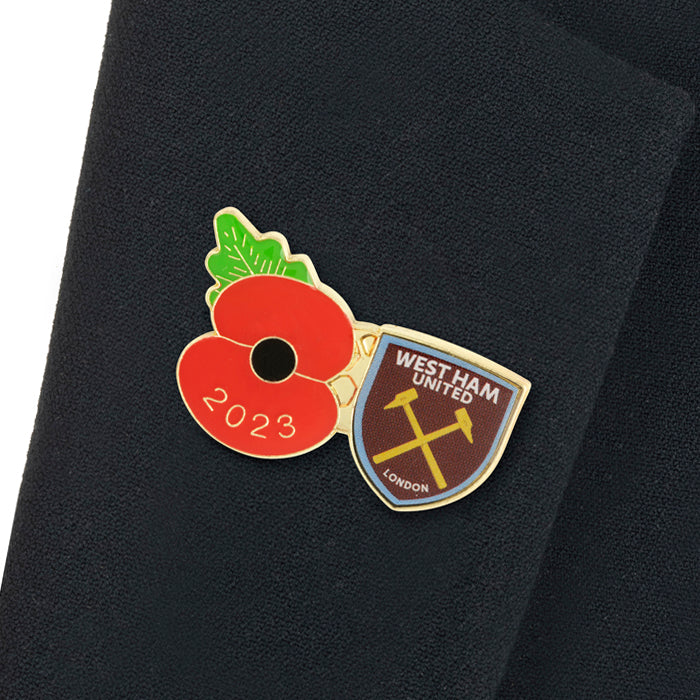 West Ham United Poppy Football Pin 2023