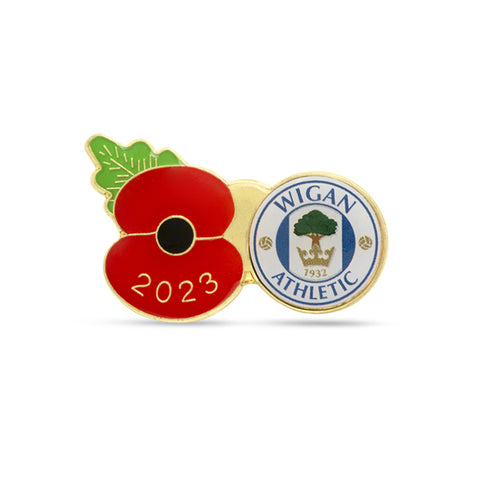 Wigan Athletic Poppy Football Pin 2023