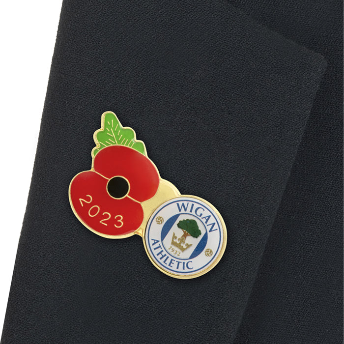 Wigan Athletic Poppy Football Pin 2023