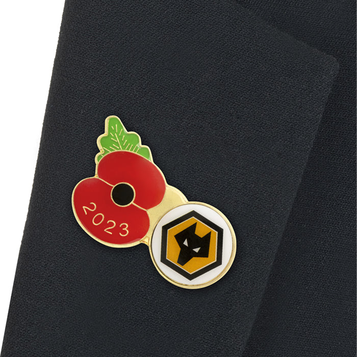 Wolverhampton Wanderers Poppy Football Pin 2023