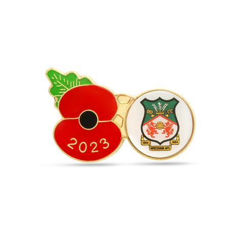 Wrexham AFC Poppy Football Pin 2023