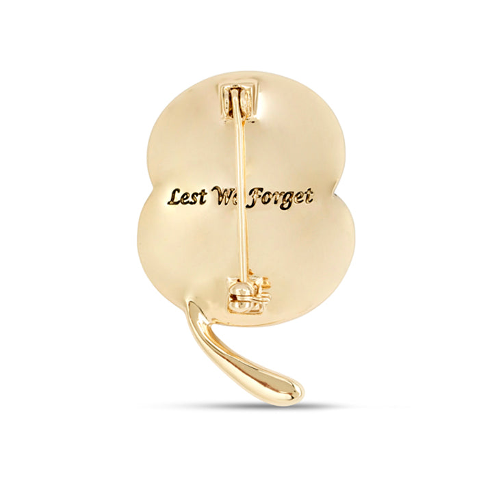 Remembrance Enamel Poppy Lapel Brooch