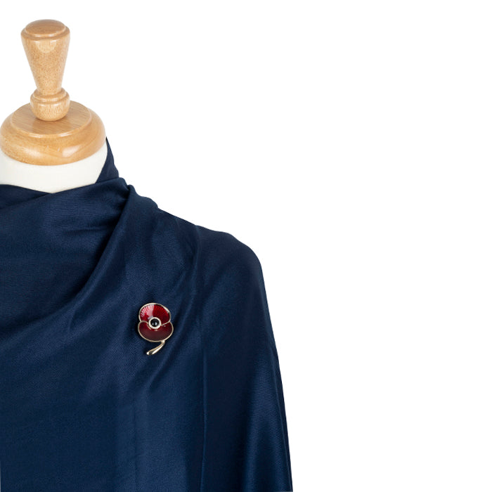 Remembrance Enamel Poppy Lapel Brooch