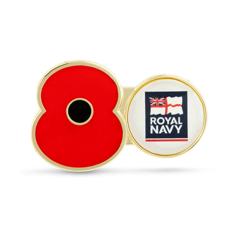 Royal Navy Service Poppy Pin