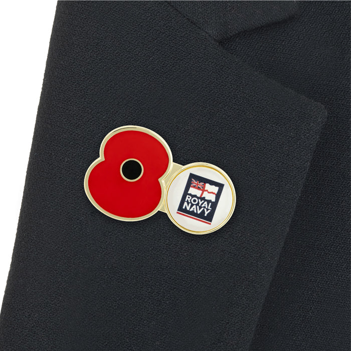 Royal Navy Service Poppy Pin