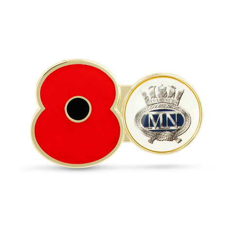 Merchant Navy Service Poppy Pin