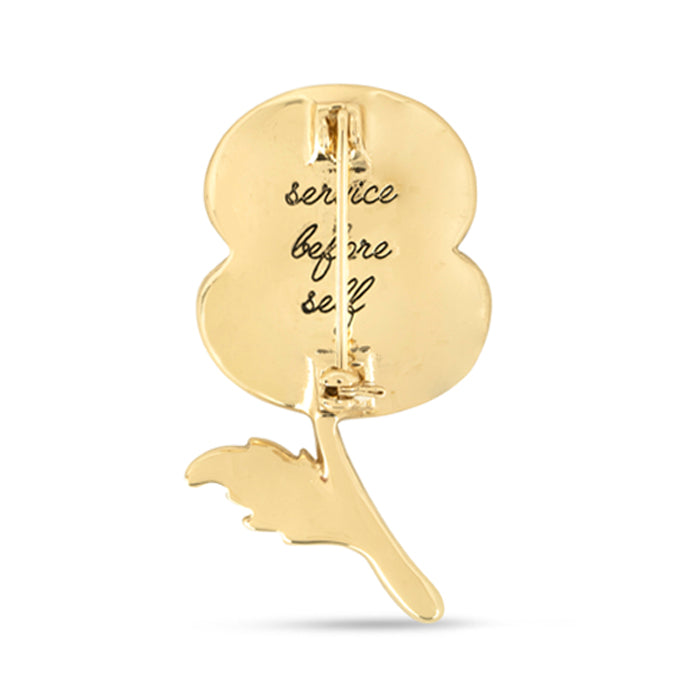 Service Before Self Poppy Brooch