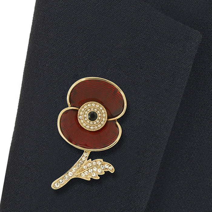 Service Before Self Poppy Brooch