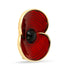 Ripples of Remembrance Poppy Gold Tone Brooch