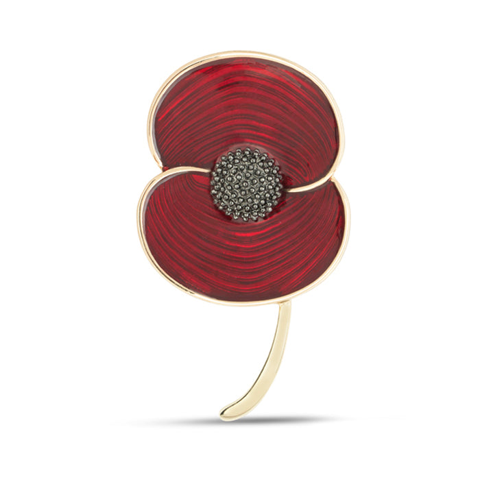 Remembrance Through Time Large Poppy Brooch