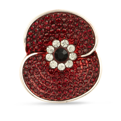 Poppy Crystal Brooch
