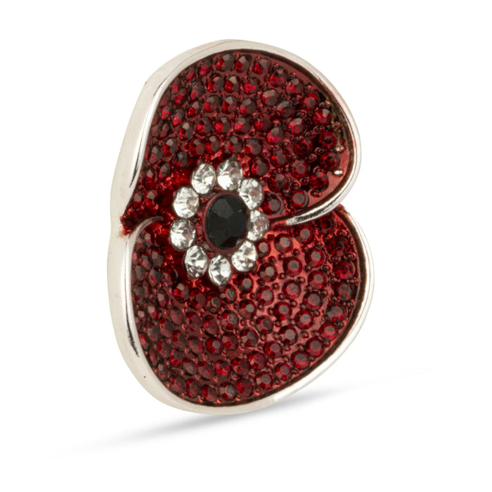 Poppy Crystal Brooch