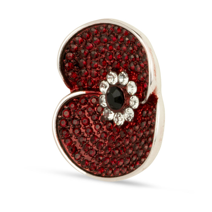 Poppy Crystal Brooch
