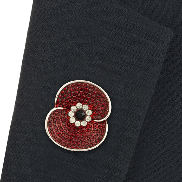 Poppy Crystal Brooch