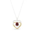 Double Heart Poppy Gold and Silver Tone Necklace