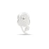 Crystal Leaf Silver Tone Poppy Pin