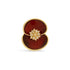 Pearl and Gems Gold Tone Poppy Pin