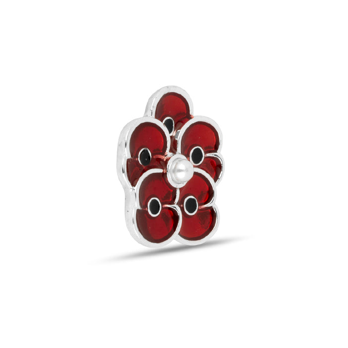 Poppy Pearl Wreath Pin