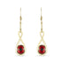 Poppy Drop Gold Twist Earrings