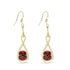 Poppy Drop Gold Twist Earrings