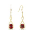 Poppy Drop Gold Twist Earrings