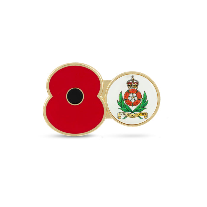 Intelligence Corps Service Poppy Pin