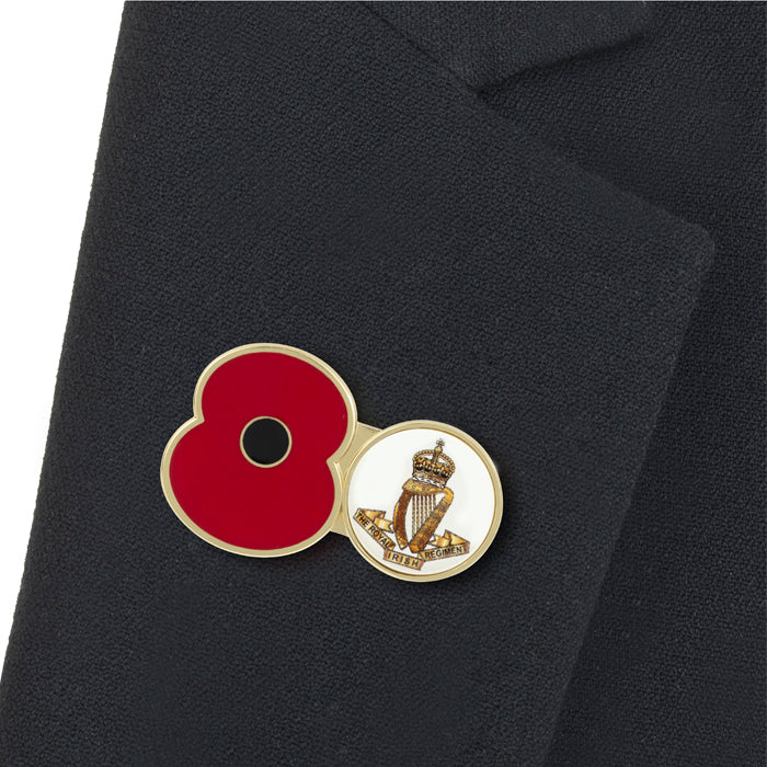 Royal Irish Regt Poppy Service Pin