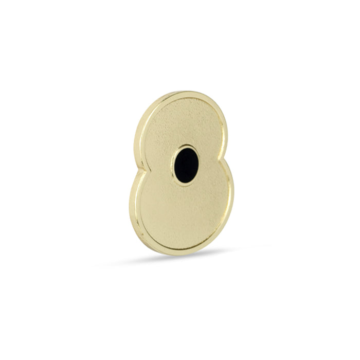 Gold-Tone Edged Poppy Lapel Pin