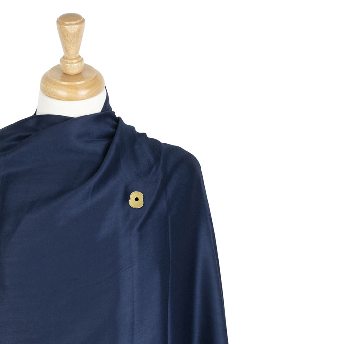 Gold-Tone Edged Poppy Lapel Pin