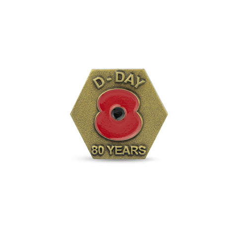 D-Day 80 Years Poppy Pin