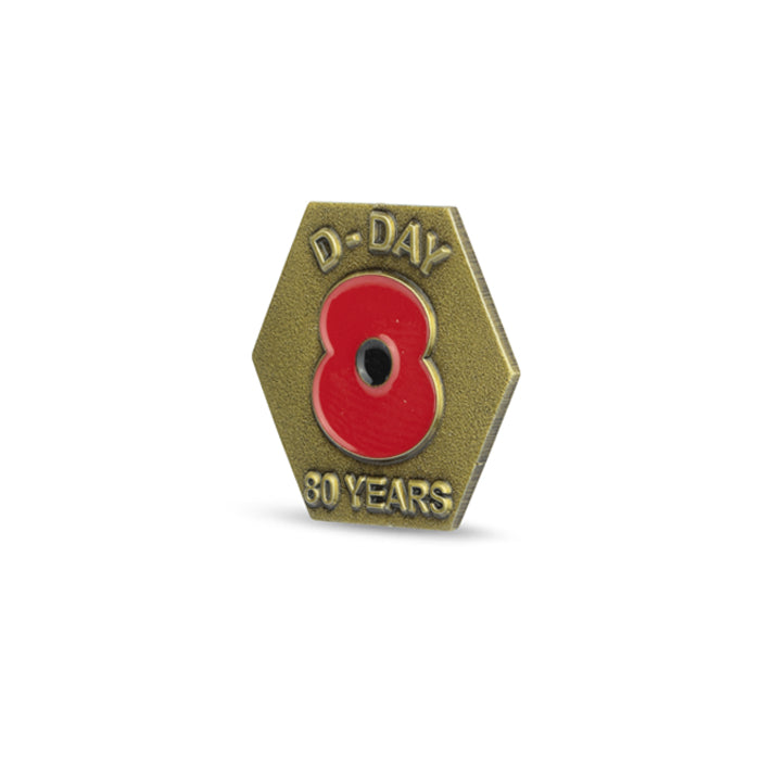 D-Day 80 Years Poppy Pin