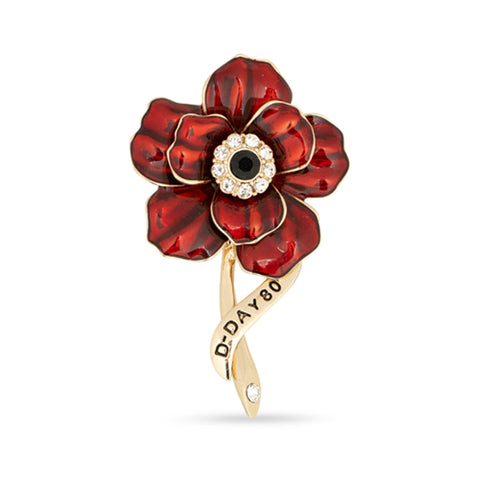 D-Day 80 Poppy Brooch