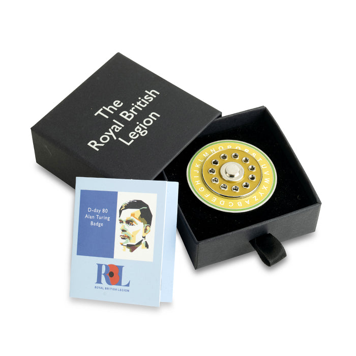 D-Day 80 Alan Turing Lapel Pin Badge