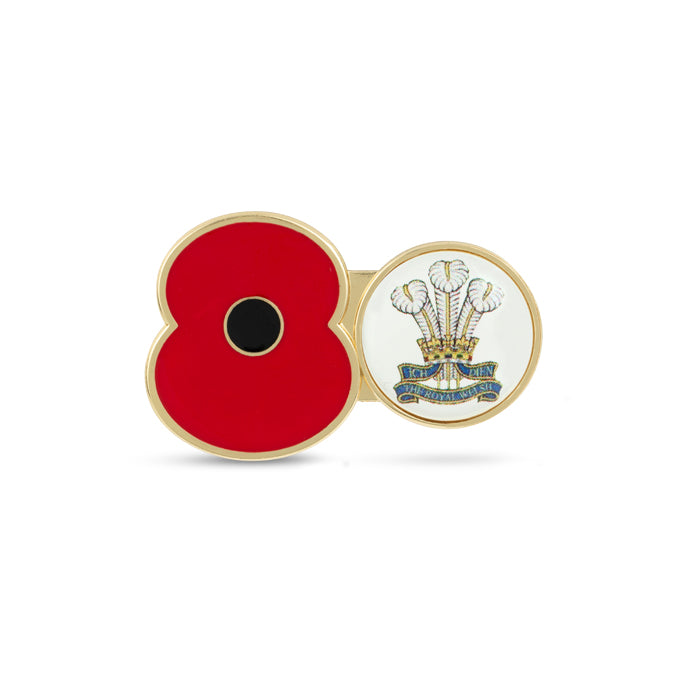 Royal Welsh Service Poppy Pin