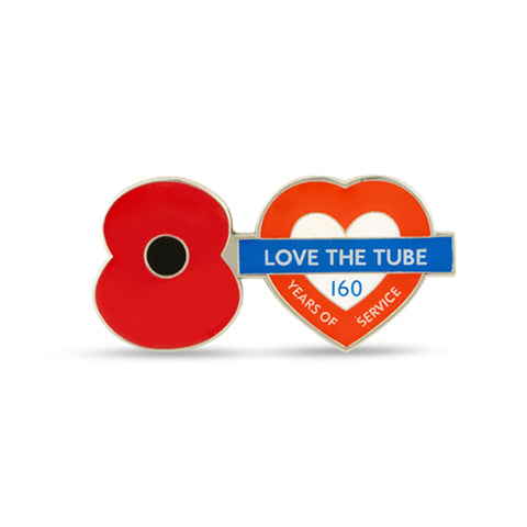 Transport for London 2023 Heart Poppy Lapel Pin