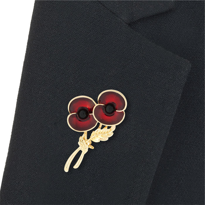 Forever Connected Poppy Brooch
