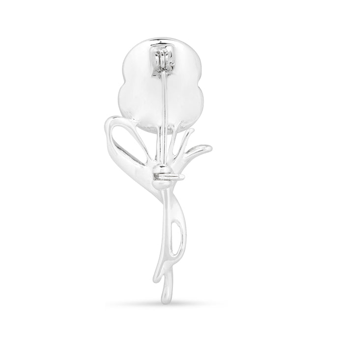 Poppy Pearl Crystal Stem Brooch