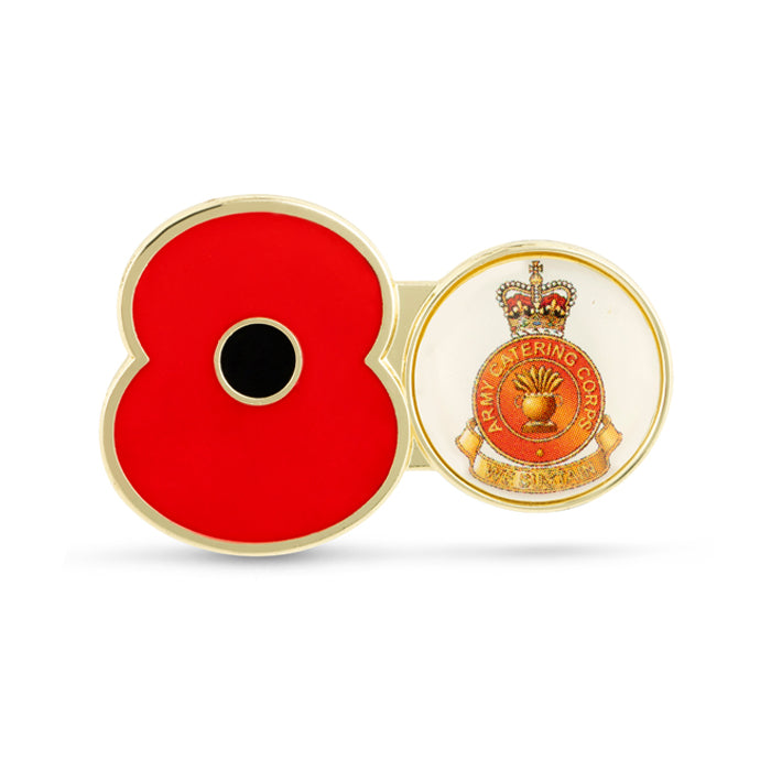 Army Catering Corps Service Poppy Pin