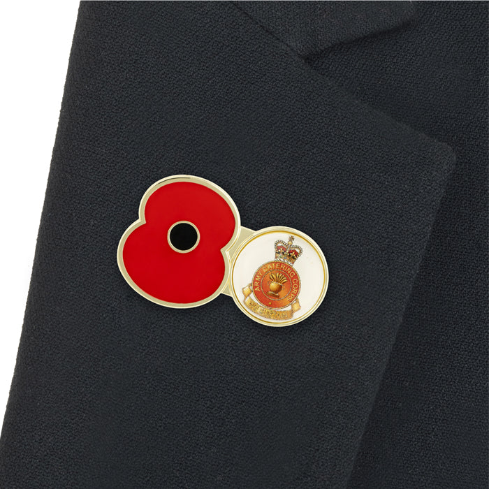 Army Catering Corps Service Poppy Pin